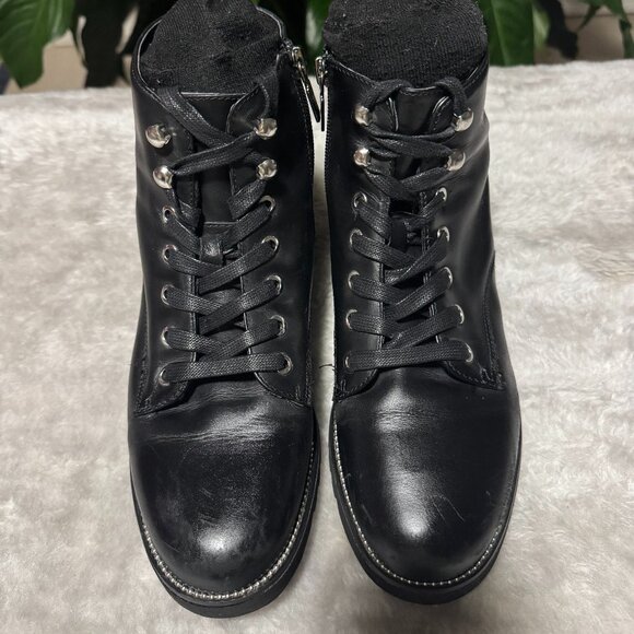 Blondo Black Studded Waterproof Lace-Up Combat Boots Size 8M - Picture 4 of 8